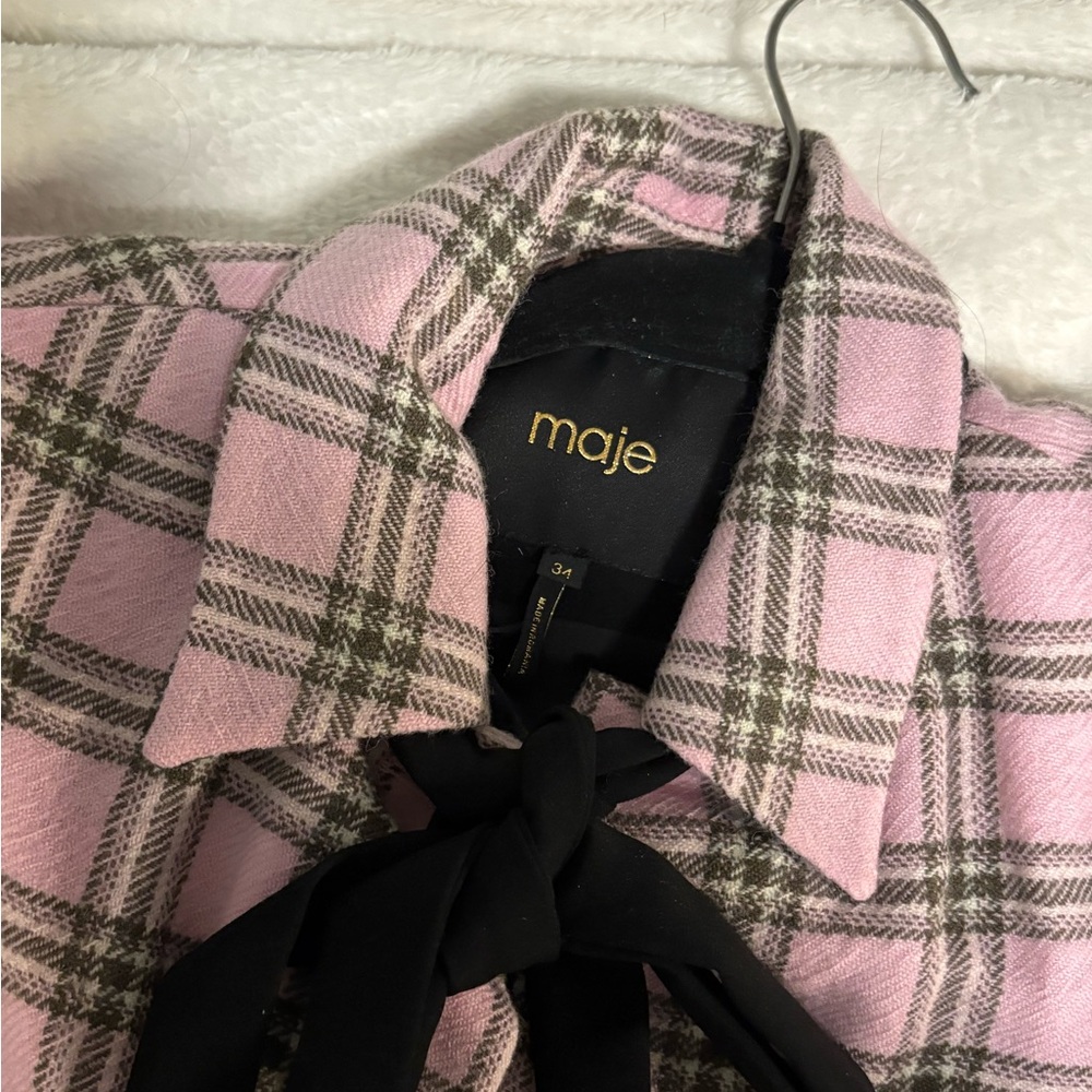 MAJE Pink Women's Jacket and skirt set with Bow - Picture 5 of 7